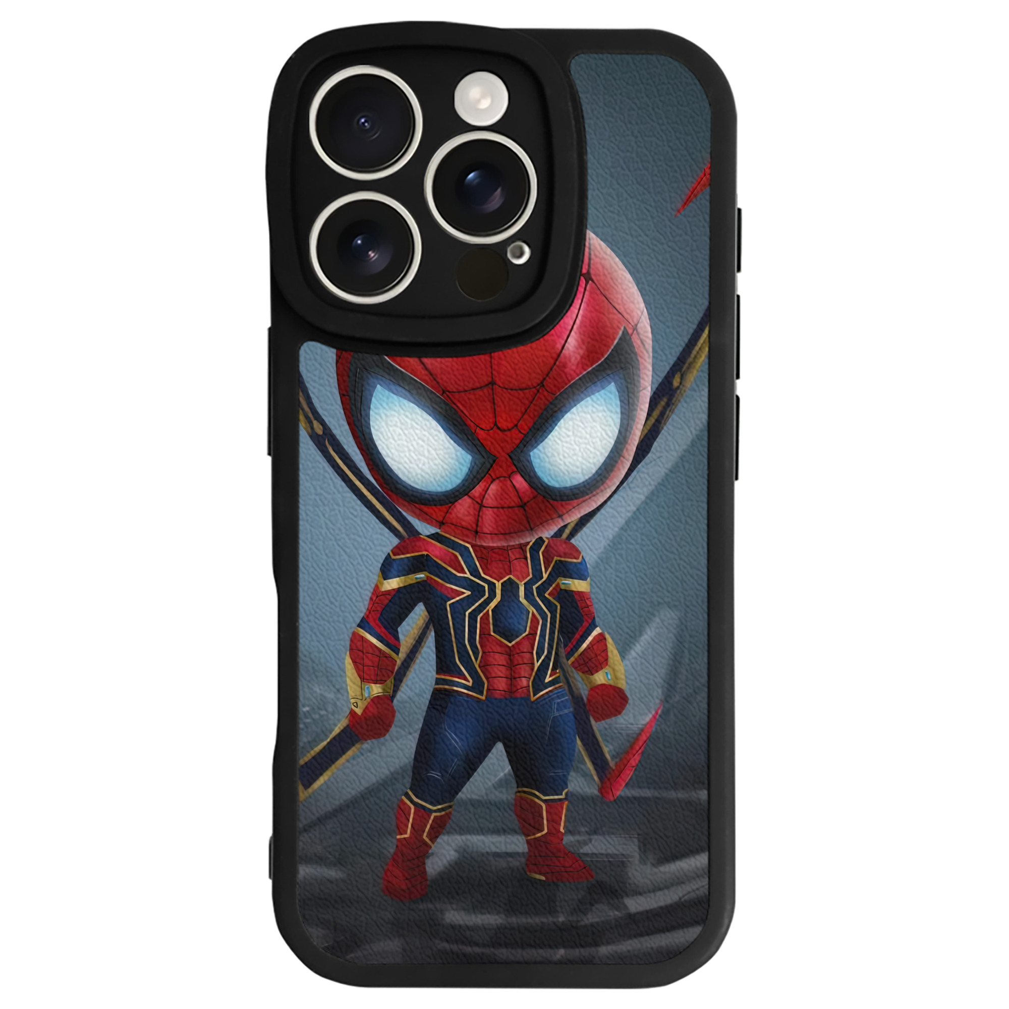 （画像用） Spider Man スパイダーマン 【iPhone 16シリーズ対応】シリコンスマホケース（レザー調） 材質：シリコン